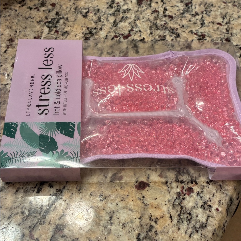 Stress Less Pink Spa Pillow by Lemon Lavender
